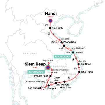 itinerary map