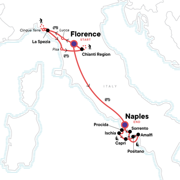 itinerary map