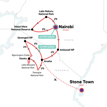 itinerary map
