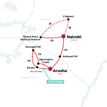 itinerary map
