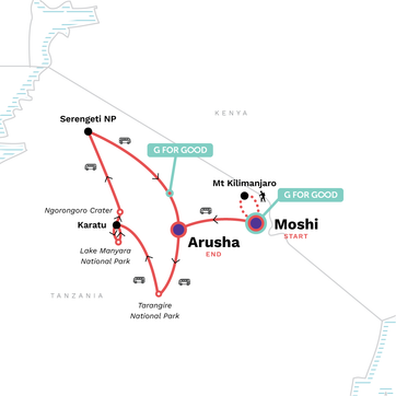 itinerary map