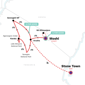 itinerary map