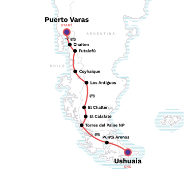 itinerary map