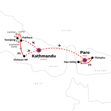 itinerary map