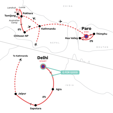 itinerary map