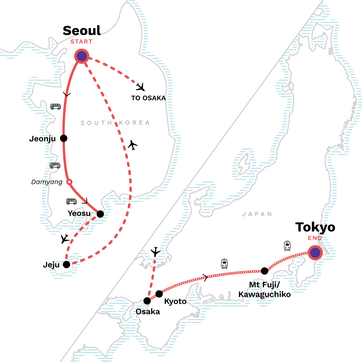 itinerary map