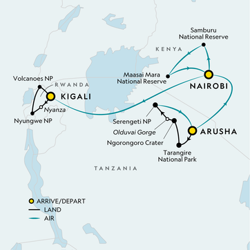 itinerary map