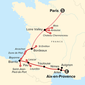 itinerary map