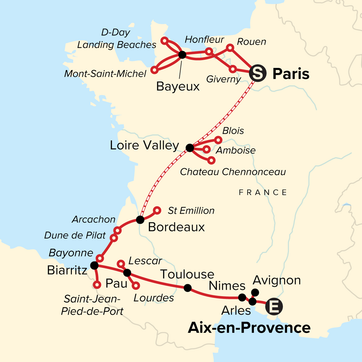 itinerary map