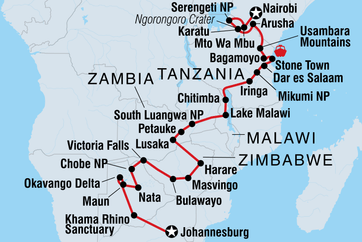 itinerary map