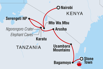 itinerary map