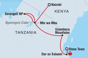 itinerary map