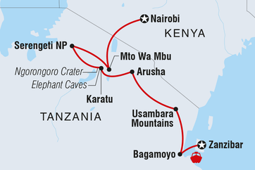 itinerary map