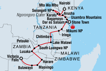 itinerary map