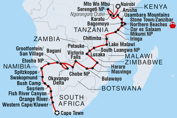 itinerary map