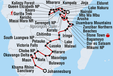 itinerary map