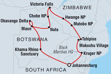itinerary map