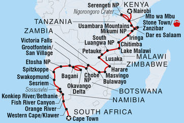 itinerary map