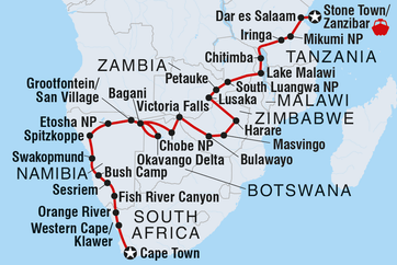itinerary map
