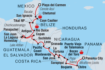 itinerary map