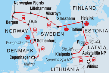 itinerary map