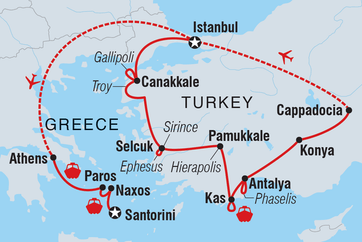 itinerary map