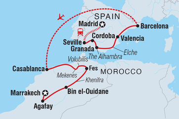itinerary map