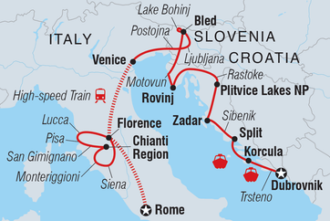 itinerary map