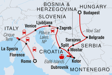 itinerary map