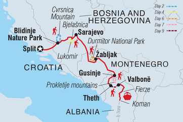 itinerary map