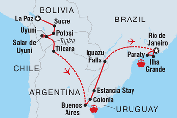 itinerary map