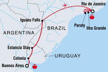 itinerary map