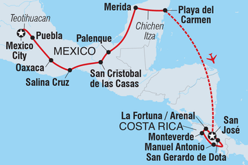 itinerary map