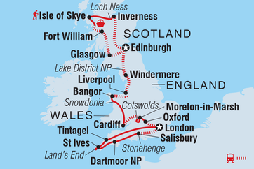 itinerary map