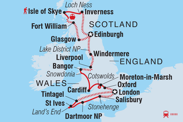 itinerary map