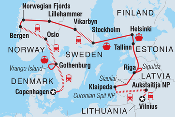 itinerary map