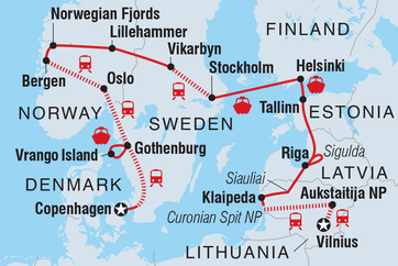 itinerary map