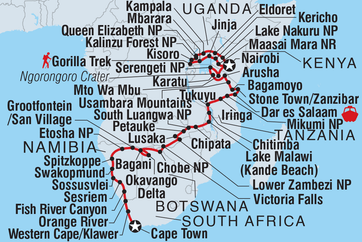 itinerary map