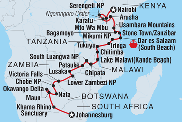 itinerary map