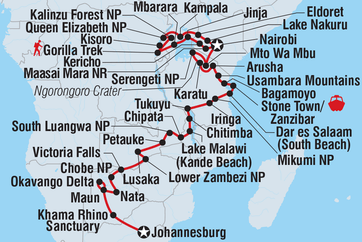 itinerary map