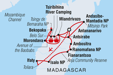 itinerary map