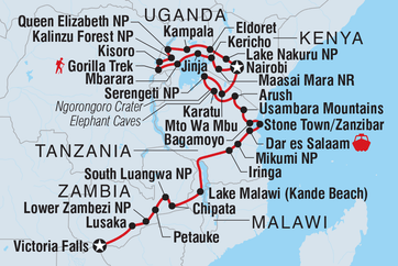 itinerary map