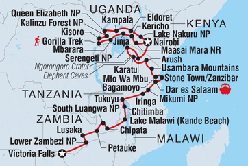 itinerary map