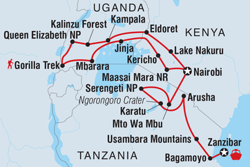 itinerary map