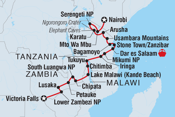 itinerary map