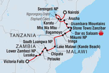 itinerary map