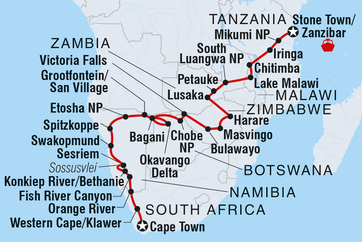 itinerary map
