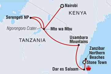 itinerary map