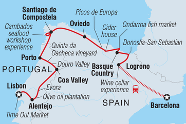 itinerary map