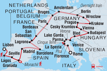 itinerary map